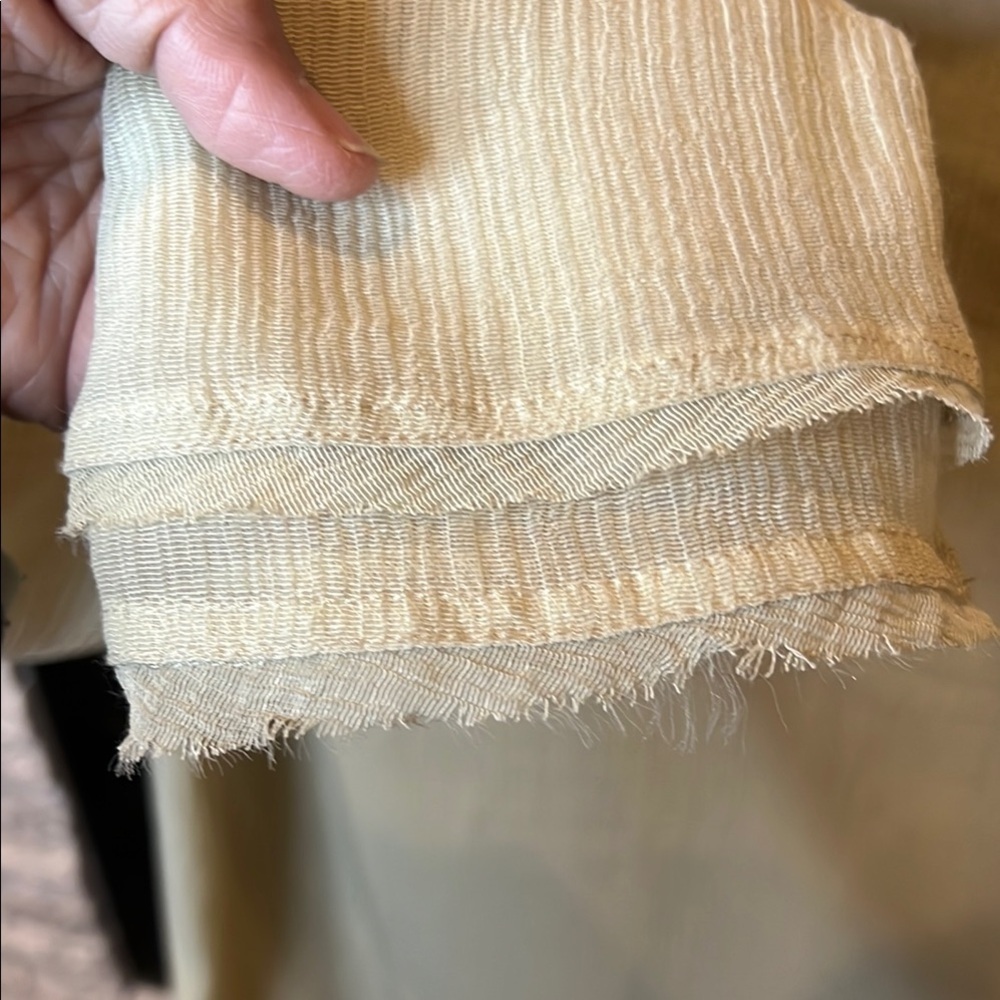 Zara Cream Long Sleeve Sheer Top - Picture 6 of 12